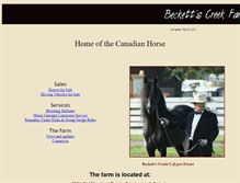 Tablet Screenshot of beckettscreek.com